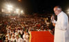 Election Campaign Public Meeting of Congress /NCP/PRP(Kawade)/ Republican Party of India (Democratic) Alliance MP.Candidate Gurudas Kamat with Bhojpuri Actor & Singer Dinesh Lal Yadav (Nirahua) at Behrambaug Jogeshwari West.