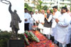 Congress Party Leader's Paying Tribute to Late Prime Minister Rajiv Gandhi on his Death Anniversary at Cooperage Ground Colaba.