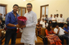 Minister Balasaheb Thorat & Cine Star Shreyas Talpade During Launch of Maha E-Seva Centre's & Poster Boys Promo at Malbar Hill Seva Sadan.