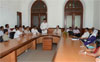 MUMBAI NCP PRESIDENT NARENDRA VERMA & TEAM MEETS NEWLY BMC COMMISSIONER SITARAM KUNTE AT BMC HEAD OFFICE.