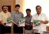 MINISTER NARAYANRAO RANE INAUGURATES A BOOK BY NILESH JADHAV "SHETKRAYANCHI GATHA" AT MANTRALAYA.