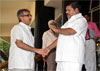 MLA AMIN PATEL MEETS MINISTER PADMAKAR VALVI IN MONSOON SESSION AT VIDHAN BHAVAN MUMBAI.