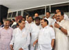 OPP LEADER EKNATH KHADSE,BJP STATE PRESIDENT SUDHIR MUNGUTIVAR & BKP MLA-MLC AT VIDHAN BHAVAN.