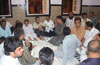 Congress-NCP South Mumbai MP.Candidate Milind Deora Meets Mansuri Jamat Committee Member's at Ali Umar Street Paydhoni.