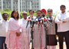 Mumbai Congress President Sanjay Nirupam Press Conference at Vidhan Bhavan.