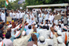 Opposition Party Leader MLA Radhakrishna Vikhe Patil during Congress Party Pardafash Andolan Rally at Aurangabad against BJP Govt. Negligence Towards Farmers & Govt.Policies. Opposition Party Leader MLA Radhakrishna Vikhe Patil during Congress Party Pardafash Andolan Rally at Aurangabad against BJP Govt. Negligence Towards Farmers & Govt.Policies.