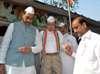 MPCC PRESIDENT MANIKRAO THAKARE & EX.UNION MINISTER & MP.MURLI DEORA ON 63RD REPUBLIC DAY AT MUMBAT CONGRESS RAJIV GANDHI BHAVAN.