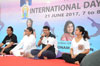 Leaders during International Yoga in Mumbai.