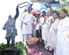 Mumbai Congress Leader's Paying Tribute Respect to Bharat Ratna Late.Prime Minister Rajiv Gandhi on his 73th Birth Anniversary at Cooperage Maidan.