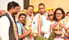 Newly Appointed Mumbai Congress President Milind Deora for Blessing at Chaiyabhoomi Dadar.