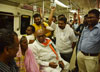 Mumbai South Central Congress LS Candidate Eknathrao Gaikwad Travelled by Monorail from Wadala Depot to Jacob Circle