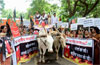 BJP PROTEST AGINST UPA & STATE GOVERNMENT AT BJP HEAD OFFICE NARIMAN POINT.