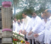 Leader's Paying Tribute To"KRANTI STAMBHA" on the Occasion of "KRANTI DIN" at Gowalia Tank August Kranti Maidan Mumbai.
