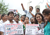 Mumbai Congress President Sanjay Nirupam Protest on Petrol Price Hike.