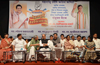 MPCC ORG."VACHAN PURTI ABHIYAN" ON OCCASION CHIEF MINISTER PRITHVIRAJ CHAVAN,OBSERVER MOHAN PRKASH,MPCC PRESIDENT MANIKRAO THAKRE AT RAVINDRA NATY MANDIR PRABHADEVI.