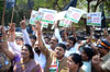 MRCC President Sanjay Nirupam with Congress Team Protest Against Prime Minister Narendra Modi at Colaba.