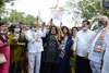 Mumbai Mahila Congress"Peace Protest March" with Mask against BJP Shivsena Govt.on Issue of Fire at Deonar Dumping Ground.