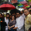 MNS Chief Raj Thackarey with Family at Selfi Point Shivaji Park Dadar.