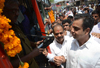 UNION MINISTER OF STATE MILIND DEORA FLAG OFF BEST BUS & INAUGURATE'S WATER CONNECTION AT GEETA NAGAR NR NAVY NAGAR COLABA. UNION MINISTER OF STATE MILIND DEORA FLAG OFF BEST BUS & INAUGURATE'S WATER CONNECTION AT GEETA NAGAR NR NAVY NAGAR COLABA.