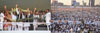CHIEF MINSITER PRITHVIRAJ CHAVAN & ALL CONGRESS LEADER'S IN CONGRESS VACHANPURTI MELAWA ON 127th YEAR'S CONGRESS FOUNDATION DAY CELEBRATION AT SOMAIYA GROUND.