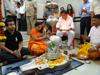 MINISTER NARAYANRAO RANE & SWABHIMAAN SANGHATNA PRESIDENT NITESH NARAYANRAO RANE AT DANDESHWAR SHANKAR MANDIR KHAR DANDA.ON OCCASION OF "MAHASHIVRATRI".