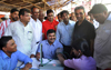 MLA AMIN PATEL IN FREE MEDICAL CAMP AT J.J. JUNCTION.