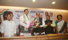 CHIEF MINISTER PRITHVIRAJ CHAVAN & MPCC PRESIDENT MANIKRAO THAKRE AT GANDHI BHAVAN.