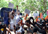 BJP Protest against LBT at Vidhan Bhavan during ongoing Monsoon Assembly Session.