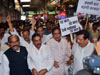 Congress Party MPCC & MRCC President's Manikrao Thakare & Prof. Janardan Chandurkar Travelled by Local Train Without Ticket from CST Mumbai to Thane with thousands of party workers to Protest Against Railway Fare Hike. Congress Party MPCC & MRCC President's Manikrao Thakare & Prof. Janardan Chandurkar Travelled by Local Train Without Ticket from CST Mumbai to Thane with thousands of party workers to Protest Against Railway Fare Hike.