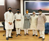 Mahavikas Aghadi Leaders Meeting with Chief Minster Uddhav Thackarey at Varsha Bunglow .