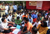 MLA Nitesh Rane at Azad Maidan Meets Maratha Andolan on Protest.