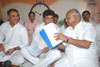 NCP LEADERS AT RASHTRAVADI BHAVAN.
