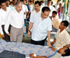 INDUSTRIES,PORTS,EMPLOYMENT & SELF - EMPLOYMENT MINISTER NARAYAN RANE VISIT KANKAVLI HOSPITAL TO SEE PATIENT  OF VIRAL FEVER.