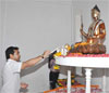SWABHIMAN SANGHATNA PRESIDENT NITESH RANE AT  BUDDHA VIHAR BANDRA.