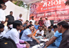MLA Yuva Leaders Nitesh Rane Meets Maratha Aarakshan Avtivist on Hunger Stike at Azad Maidan.