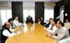 Chief Minister Prithviraj Chavan with Congress Party Leaders at Mantralay.