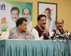 Press Conference of Chief Minister Prithviraj Chavan & MPCC President Manikrao Thakare at Tilak Bhavan.