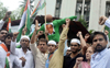 GOREGAON ASSEMBLY CONGRESS PROTEST AGAINST PAKISTAN BY LEAD OF YOUTH LEADER SAMEER DESAI AT GOREGAON MTNL JUNCTION.