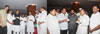 TEA PARTY BY CHIEF MINISTER PRITHVIRAJ CHAVAN AT SAYHADRI GUEST HOUSE.