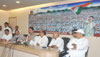 PRESS CONFERENCE OF ALL INDIA SECRETARY SHRI JITENDRA SINGH ,AIYC PRESIDENT RAJIV SATAV & MPCC PRESIDENT MANIKRAO THAKARE AT GANDHI BHAVAN.