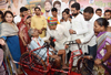 Congress Senior Leader Kripashankar Singh & Smt.Maltidevi Singh Celebrates their Birthday Today by Distributing Free Sewing Machines & Handicap Bicycle.
