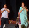 Famous Singer Ashatai & Minister Narayanrao Rane at Ram Ganesh Gadkari Auditorium Thane. Famous Singer Ashatai & Minister Narayanrao Rane at Ram Ganesh Gadkari Auditorium Thane.