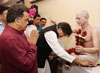 Mumbai Congress Paying Tribute to Father of the Nation Mahatma Gandhi on his Death Anniversary at Rajiv Gandhi Bhavan.