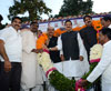 CHIEF MINISTER PRITHVIRAJ CHAVAN FELICITATED AT NAGPUR BY EX.MIN.& MLA CHANDRAKANT HANDORE.