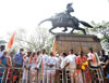 Newly Appointed MPCC President Nana Patole with Team for Abhivadan at  Shiv Smarak at Shivaji Parrk Dadar.