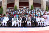 CM PRITHVIRAJ CHAVAN & DY.CM.AJIT PAWAR WITH SCHOOL STUDENTS VISITING VIDHAN BHAVAN AT NAGPUR.