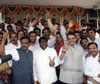 BJP MLA's at Vidhan Bhavan.