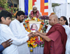 RPI Leader-Social Justice & Empowerment MOS Ramdas Athawale with wife Seematai Athawale & son Jeet Paying Shradhanjali to his Mother Late  Smt.Hausabai Bandu Athawale  at Savidhan Bandra.