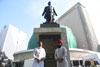 Newly Appointed Mumbai Congress President MLC Bhai Jagtap & Working President Charansingh Sapra offers Floral Tribute to Statues in Mumbai of Great Personalities & aslo Visited Gurudwara,Jain Temples  in Mumbai for Blessing.
