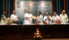NCP CHIEF & CENTRAL MINISTER SHARAD PAWAR,MP.SUPRIYA SULE & MINISTER CHAGAN BHUJBAL AT Y.B. CHAVAN CENTRE.